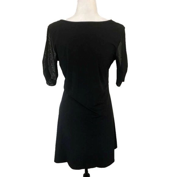DOLCEZZA Art to Wear Tunic Dress Front Mesh Overlay and Sleeves Size Small? - Picture 5 of 7